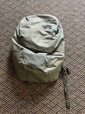 The North Face Olive Backpack with Front Pocket